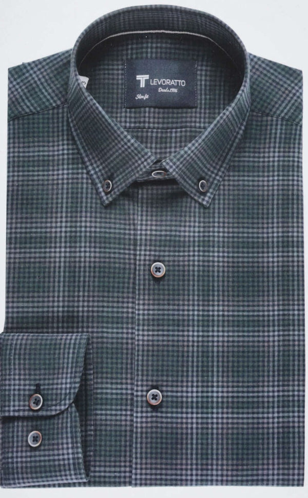 Levoratto Series 25730 Long Sleeve Slim Fit Shirt with button down collar