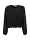 Hailys Lo44la Black Glitter Long Sleeve Knit Top – JUST-25763