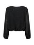 Hailys Lo44la Black Glitter Long Sleeve Knit Top – JUST-25763