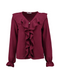 Hailys Ro44wena Burgundy Long Sleeve Blouse – JU-25763