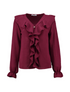 Hailys Ro44wena Burgundy Long Sleeve Blouse – JU-25763