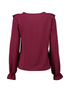 Hailys Ro44wena Burgundy Long Sleeve Blouse – JU-25763