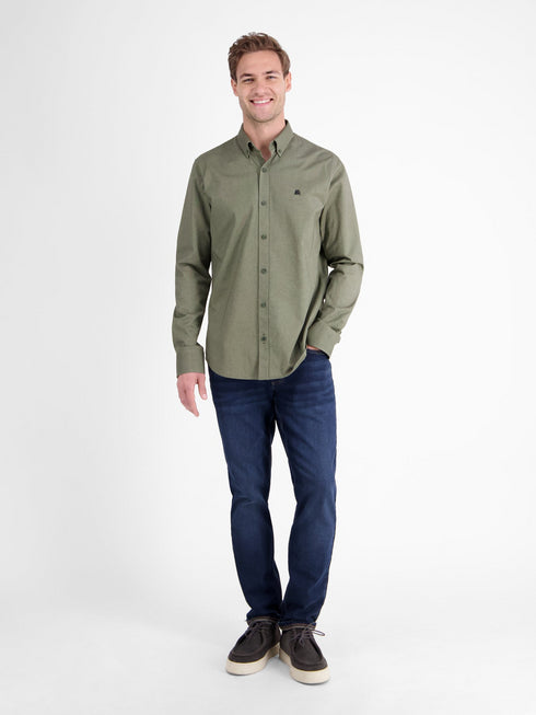 Lerros Long-Sleeved Oxford Shirt with Stretch - 2581120