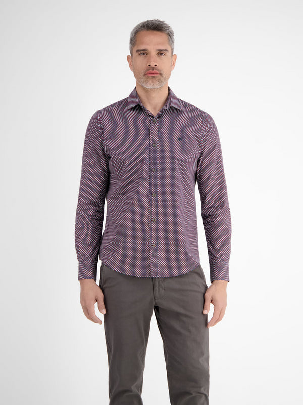 Lerros Men's Print Shirt 2581352 – Regular Fit Cotton Shirt