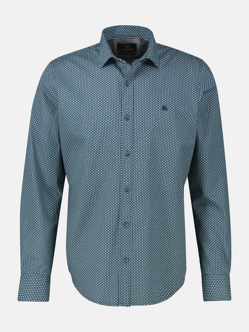 Lerros Men's Print Shirt 2581352 – Regular Fit Cotton Shirt