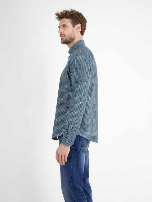 Lerros Men's Print Shirt 2581352 – Regular Fit Cotton Shirt