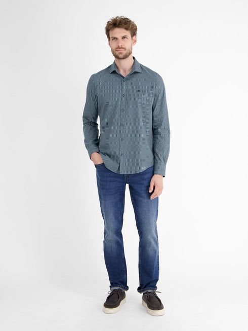 Lerros Men's Print Shirt 2581352 – Regular Fit Cotton Shirt