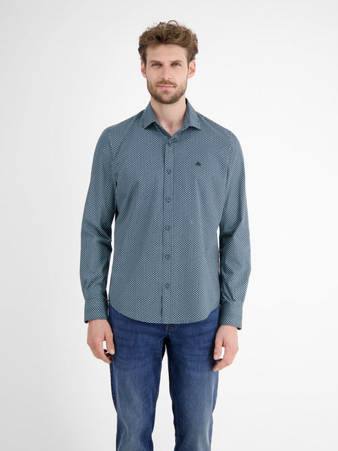 Lerros Men's Print Shirt 2581352 – Regular Fit Cotton Shirt