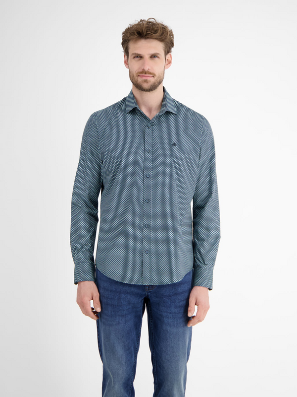 Lerros Men's Print Shirt 2581352 – Regular Fit Cotton Shirt