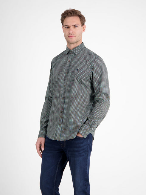 Lerros Men's Print Shirt 2581352 – Regular Fit Cotton Shirt