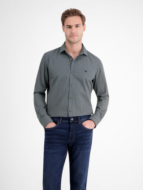 Lerros Men's Print Shirt 2581352 – Regular Fit Cotton Shirt