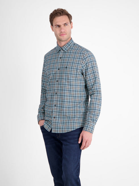 Lerros Men's Flannel Check Shirt Regular Fit 2581451