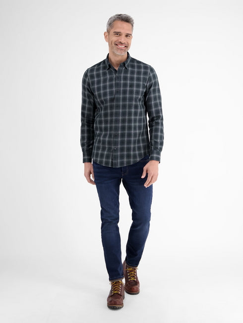 Lerros Men's Checked Shirt 2581466 – Regular Fit Cotton Blend