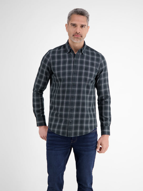 Lerros Men's Checked Shirt 2581466 – Regular Fit Cotton Blend