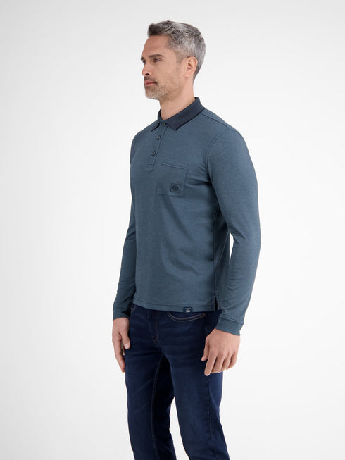 Lerros Men's Long-Sleeved Polo Shirt - Modern Fit 2584211