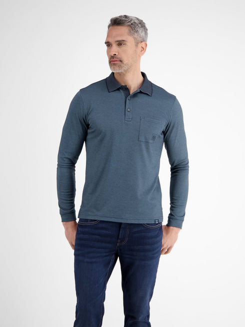 Lerros Men's Long-Sleeved Polo Shirt - Modern Fit 2584211