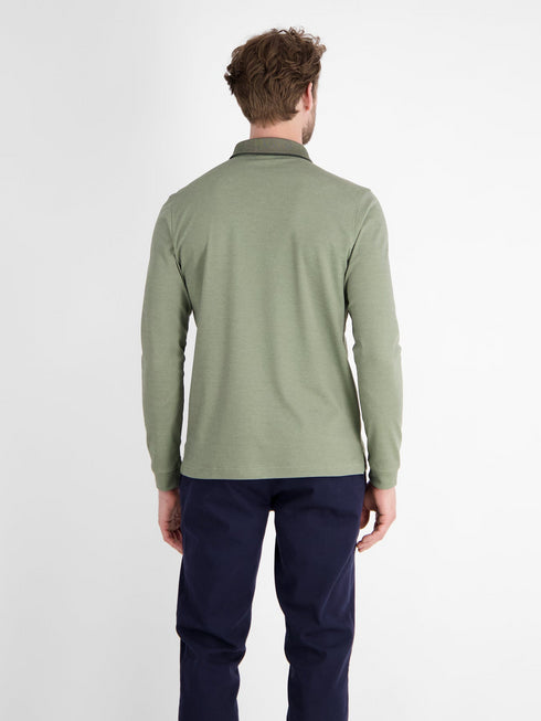 Lerros Men's Long-Sleeved Polo Shirt - Modern Fit 2584211