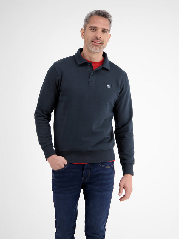 Lerros Long-Sleeved Sweat Polo Shirt – 2584235