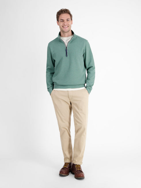 Lerros Men's Plain-Colored Sweater Troyer 2584402 – Regular Fit