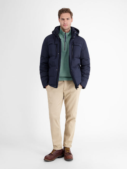 Lerros Men's Plain-Colored Sweater Troyer 2584402 – Regular Fit