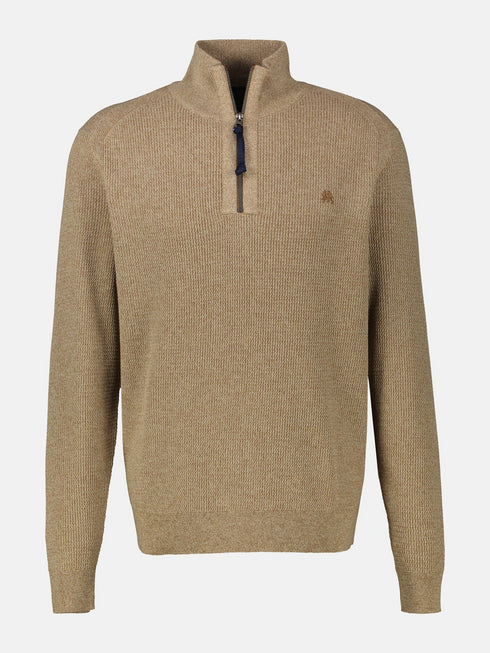 Lerros Men's Plain-Colored Sweater Troyer 2584402 – Regular Fit