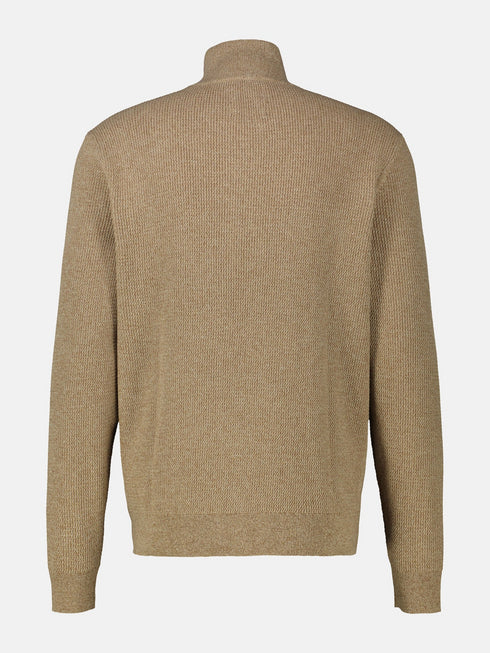 Lerros Men’s Knitted Tryoer Sweater with High Collar Melange Look- 2585423