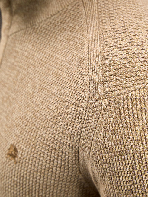 Lerros Men’s Knitted Tryoer Sweater with High Collar Melange Look- 2585423