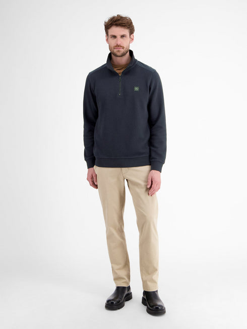 Lerros Men's Sweater with High Zip Collar - 2594421