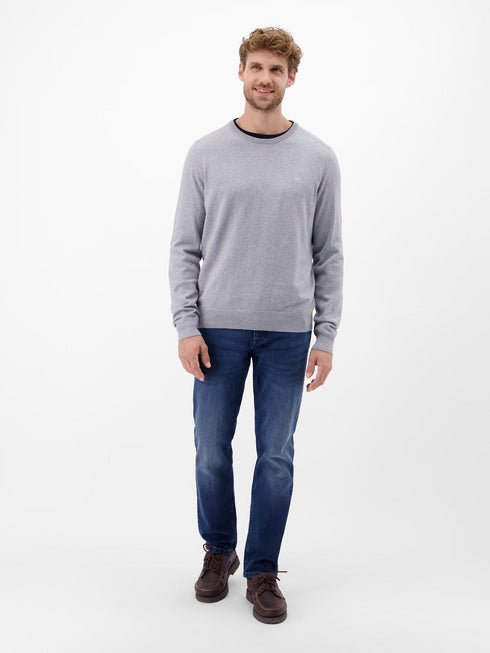 Lerros Men’s Knitted Round Neck Sweater – Modern Slim Fit – 2595004