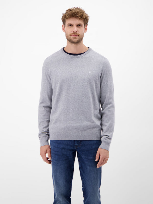 Lerros Men’s Knitted Round Neck Sweater – Modern Slim Fit – 2595004