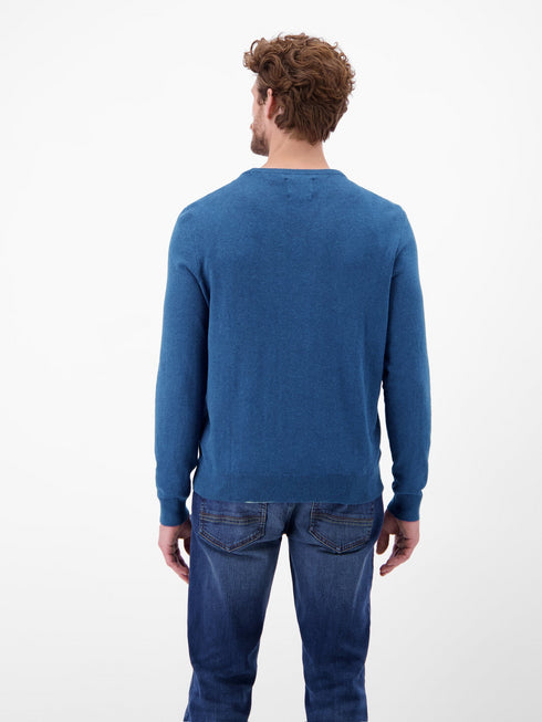 Lerros Men’s Knitted Round Neck Sweater – Modern Slim Fit – 2595004