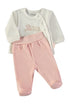 Babybol Animal Wrap Top and Footed Trousers 2 Piece Set B260001 - Pink