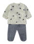 Babybol | Tortoise Velour Wrap Top and Footed Trousers 2 Piece Set 2600015 - Blue