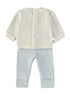 Babybol | Hippo Appliqué Top and Textured Trousers 2 Piece Set 260017 - Light Blue