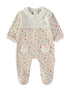 Babybol | Ditsy Floral Velour Baby Romper 260022 - Beige Flower