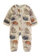 Babybol | Bear Print Velour Babygrow Romper 260035 - Natural