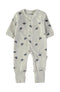 Babybol | Tortoise Print Velour Babygrow Romper 260042 - Grey
