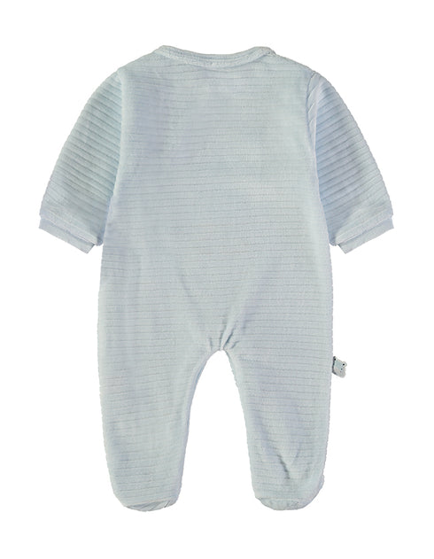 Babybol | Hippo Wrap Velour Babygrow Romper 260043 - Light Blue