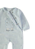 Babybol | Hippo Wrap Velour Babygrow Romper 260043 - Light Blue