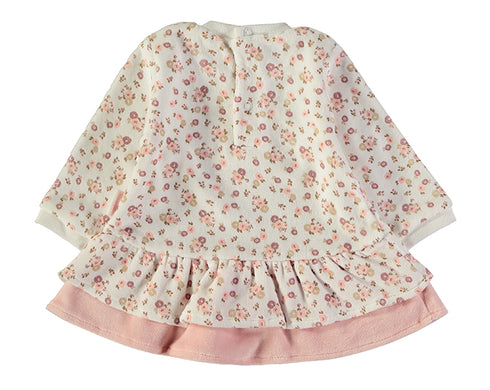 Babybol | Ditsy Floral Layered Ruffle Baby Dress 260050 - Pink