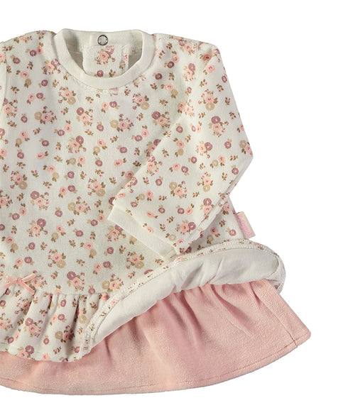 Babybol | Ditsy Floral Layered Ruffle Baby Dress 260050 - Pink