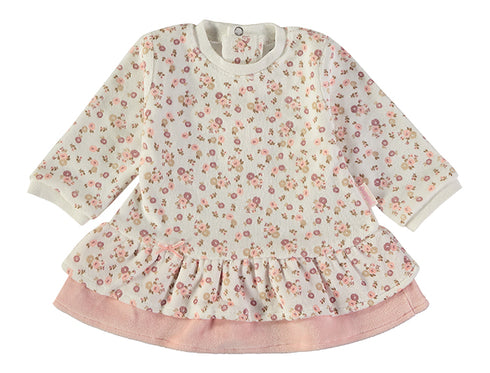 Babybol | Ditsy Floral Layered Ruffle Baby Dress 260050 - Pink