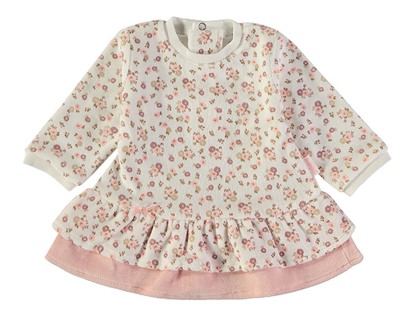 Babybol | Ditsy Floral Layered Ruffle Baby Dress 260050 - Pink