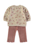 Babybol | Floral Top and Pocket Trousers 2 Piece Set 260063 - Blush