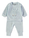 Babybol Hippo Textured Top and Cuffed Trousers 2 Piece Set 260069 - Light Blue