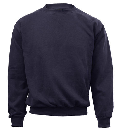 Hunter Schoolwear Navy 2601 Round Neck School Sweatshirt No Crest/Logo Plain Unisex