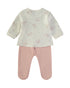 Babybol Baby Set Off-White and Pink Bear Print 260400