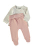 Babybol Baby Set Off-White and Pink Bear Print 260400