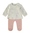 Babybol Baby Set Off-White and Pink Bear Print 260400