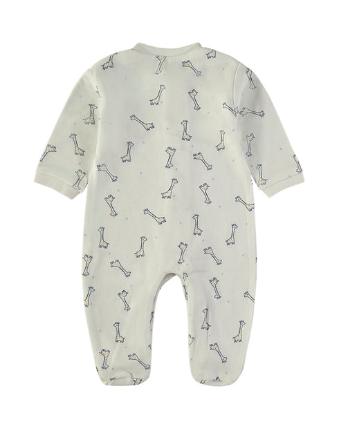 Babybol Baby Giraffe Print Long-Sleeve Footed Babygrow 260416